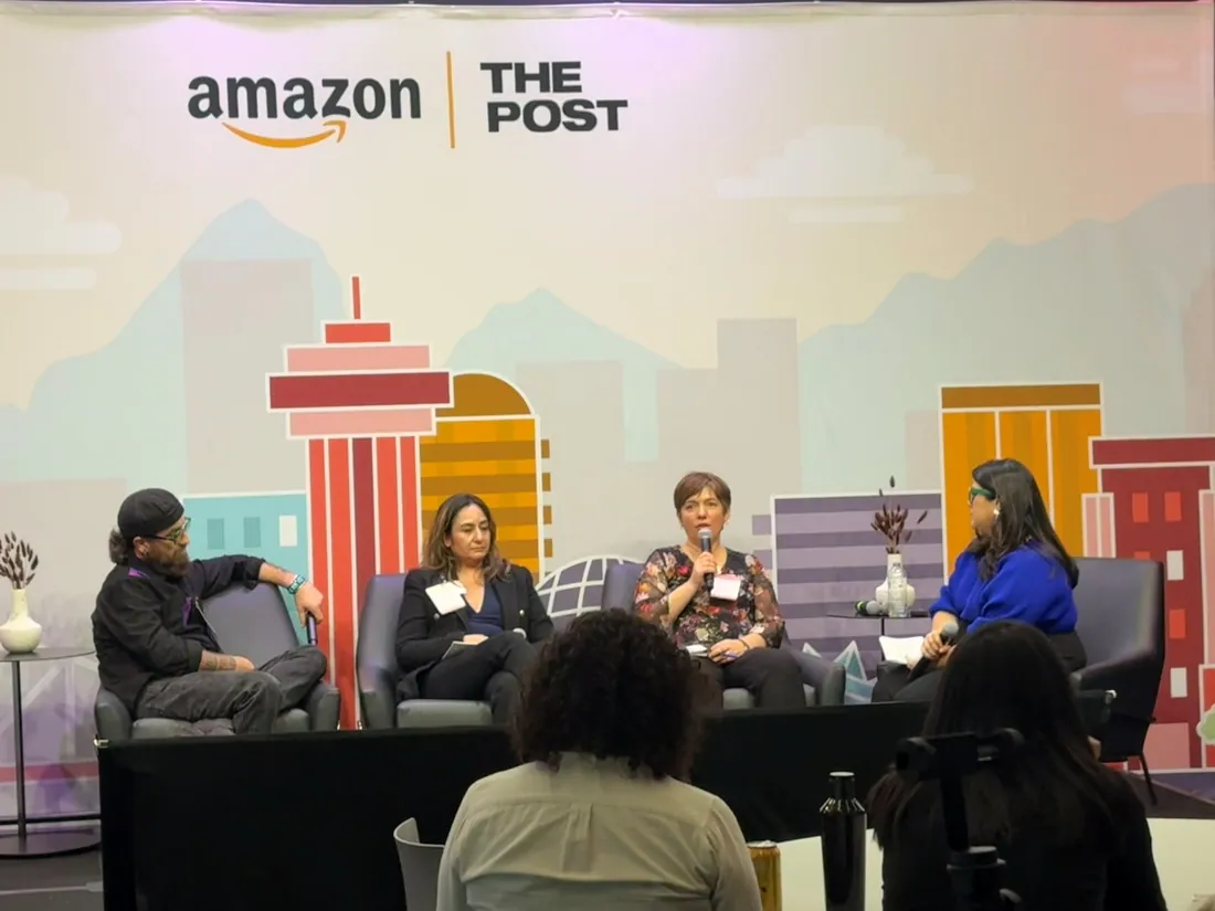 Adina speaking on a Women in Tech Regatta panel