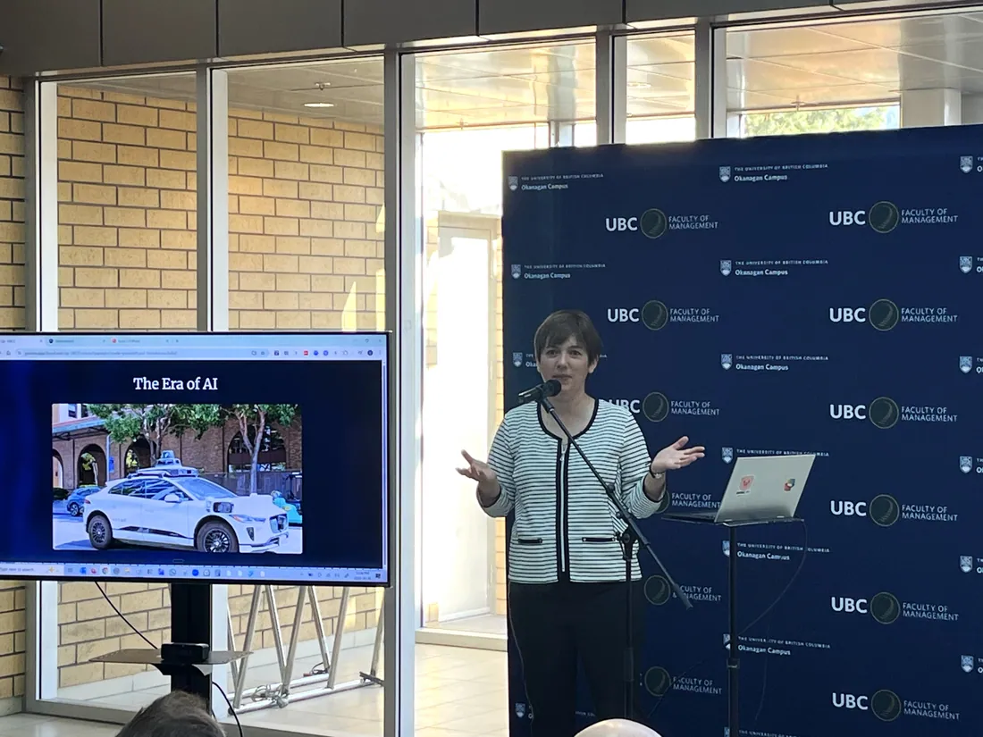 Adina Gray presenting at UBC Okanagan